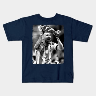 Lionel Messi mode black Kids T-Shirt